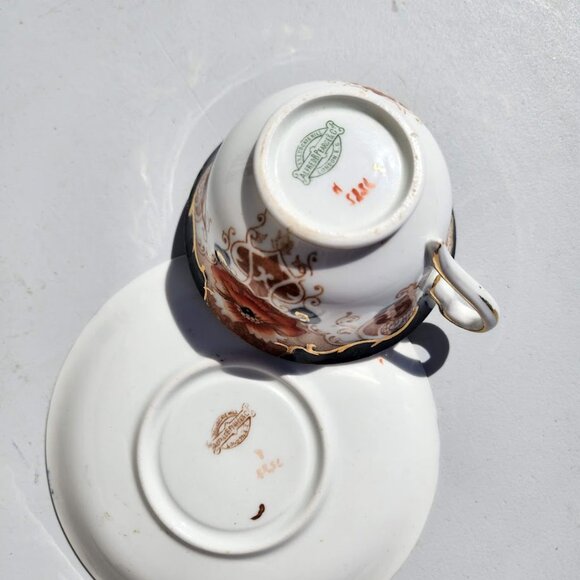 Alfred B Pearce & Co Antique English Bone China Tea Cup Saucer Set Vintage Plate - Picture 6 of 16